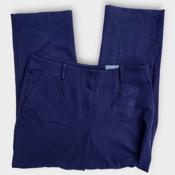 Talbots Pants Women's 14 Navy Blue Southhampton Pant Straight Leg Office Career - Picture 3 of 6